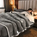 GobekUsa Cozy 3-Layer Coral Fleece Blanket for Winter Bedding