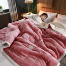 GobekUsa Cozy 3-Layer Coral Fleece Blanket for Winter Bedding
