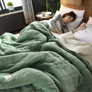 GobekUsa Cozy 3-Layer Coral Fleece Blanket for Winter Bedding