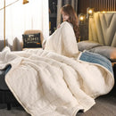 GobekUsa Cozy Coral Fleece 3-Layer Bed Blanket for Autumn & Winter Warmth