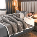 GobekUsa Cozy Coral Fleece 3-Layer Bed Blanket for Autumn & Winter Warmth