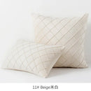 Quilted velvet lattice cushion cover living room pillow by Decorbites