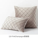 Quilted velvet lattice cushion cover living room pillow by Decorbites