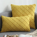 Quilted velvet lattice cushion cover living room pillow by Decorbites