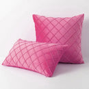 Quilted velvet lattice cushion cover living room pillow by Decorbites