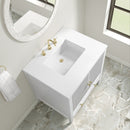 James Martin Myrrin 30" Single Bathroom Vanity, Bright White