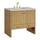 James Martin Hudson 36" Single Bathroom Vanity, Light Natural Oak