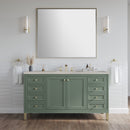 James Martin Chicago 60" Single Bathroom Vanity, Smokey Celadon