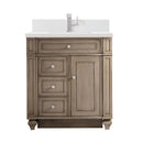 James Martin Bristol 30" Single Bathroom Vanity, Whitewashed Walnut
