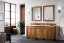 James Martin Bristol 72" Double Bathroom Vanity, Saddle Brown