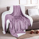 Velvet Plush Sherpa Bed Blanket - Sherpa Fleece Collection by Great Bay Home