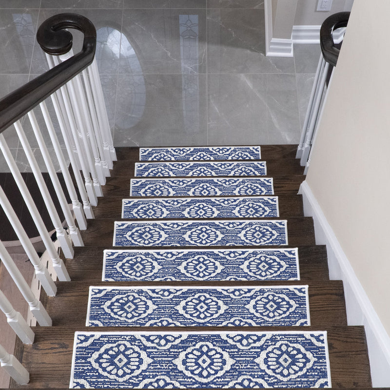 New Age Flower Design 9" X 28" Stair Treads