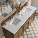 James Martin Brittany 72" Double Bathroom Vanity, Saddle Brown