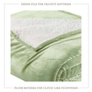 Velvet Plush Sherpa Bed Blanket - Sherpa Fleece Collection by Great Bay Home