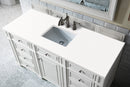 James Martin Bristol 60" Single Bathroom Vanity, Bright White