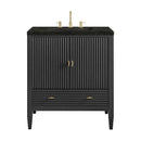 James Martin Myrrin 30" Single Bathroom Vanity, Carbon Oak