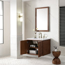 James Martin Amberly 30" Dual Mount Single Bathroom Vanity, Mid-Century Walnut