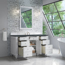 James Martin Bristol 60" Single Bathroom Vanity, Bright White