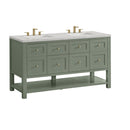 James Martin Breckenridge 60" Double Bathroom Vanity, Smokey Celadon