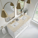 James Martin Breckenridge 60" Double Bathroom Vanity, Bright White