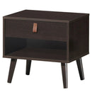 Nightstand Bedroom Table with Drawer Storage Shelf-Brown by LJGDeals