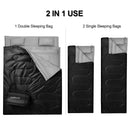2 Person Waterproof Sleeping Bag with 2 Pillows-Black by LJGDeals