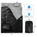 2 Person Waterproof Sleeping Bag with 2 Pillows-Black by LJGDeals