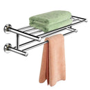 24 Inch Wall Mounted Stainless Steel Towel Storage Rack with 2 Storage Tier by LJGDeals