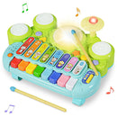 3-in-1 Electronic Piano Xylophone Game Drum Set by LJGDeals