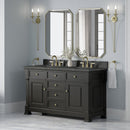 James Martin Brookfield 60" Double Bathroom Vanity, Black Onyx