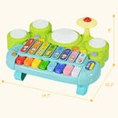 3-in-1 Electronic Piano Xylophone Game Drum Set by LJGDeals