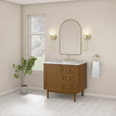 James Martin Laurent 36" Dual Mount Single Bathroom Vanity, Honey Oak