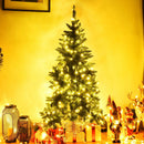 Pre-Lit Artificial Half National Christmas Tree with 8 Flash Modes by LJGDeals