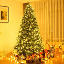 7.5 ft Artificial Christmas Tree with LED Lights and Pine Cones by LJGDeals