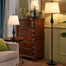 3 Pieces Brushed Nickel Lamp Set-Black by LJGDeals