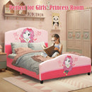Kids Children Upholstered Platform Toddler Girl Pattern Bed by LJGDeals