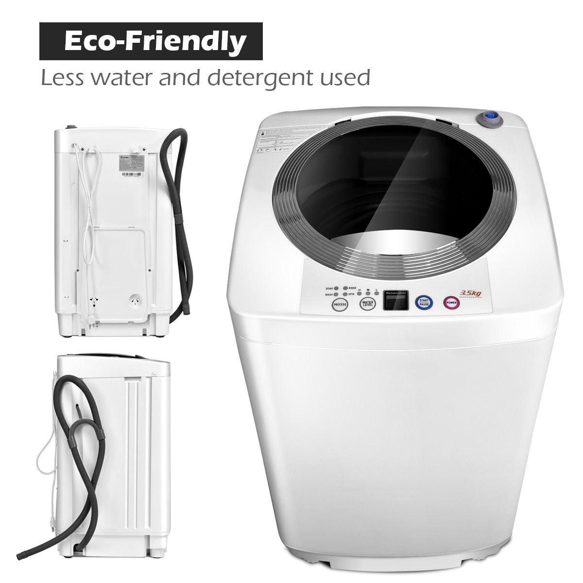 Portable 7.7 lbs Automatic Laundry Washing Machine with Drain Pump, photo 5 of 8