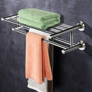 24 Inch Wall Mounted Stainless Steel Towel Storage Rack with 2 Storage Tier by LJGDeals