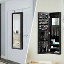 Full Length Mirror Jewelry Cabinet with Ring Slots and Necklace Hooks by LJGDeals