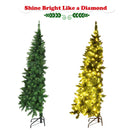 Pre-Lit Artificial Half National Christmas Tree with 8 Flash Modes by LJGDeals