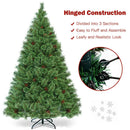 6 Feet Pre-Lit PVC Artificial Carolina Pine Tree with LED Lights by LJGDeals