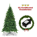 Pre-Lit Artificial Half National Christmas Tree with 8 Flash Modes by LJGDeals