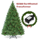 6 Feet Pre-Lit PVC Artificial Carolina Pine Tree with LED Lights by LJGDeals