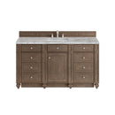 James Martin Bristol 60" Single Bathroom Vanity, Whitewashed Walnut