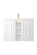 James Martin Alicante' 39.5" Floating Single Bathroom Vanity, Glossy White