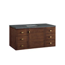 James Martin Amberly 48" Dual Mount Single Bathroom Vanity, Mid-Century Walnut