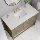 James Martin Emmeline 48" Single Bathroom Vanity, Pebble Oak