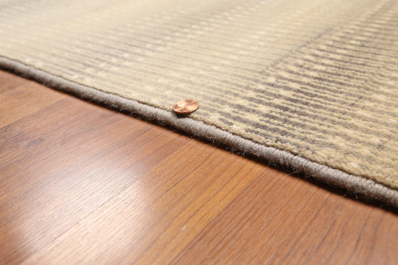 8'2" x 12' Hand Knotted Chic Design Wool Silk Full Pile Oriental Area Rug Beige