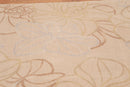5' x 6'9" Contemporary Floral 100% Wool Area rug Beige