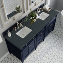 James Martin Brittany 72" Double Bathroom Vanity, Victory Blue